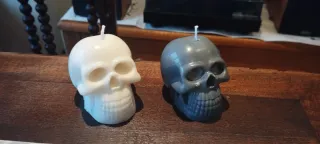 Vela artesanal calavera