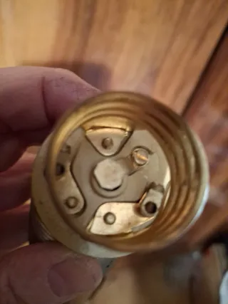 Pie de lámpara vintage metal