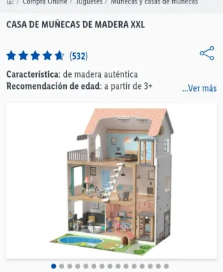 Casa de Muñecas de Madera XXL