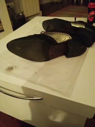 Zapatos swing dorados y negros talla 38