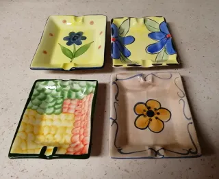 Lote 4 Ceniceros Cerámica Decorados