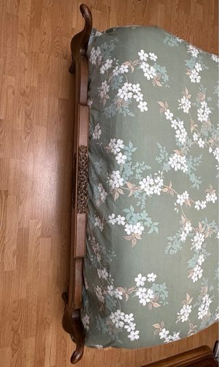 Cabecero - cama madera y rejilla estilo Luis XV