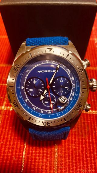 Reloj Morphic Cronógrafo Azul y Plateado