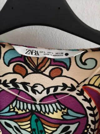 Vestido Zara Estampado Midi