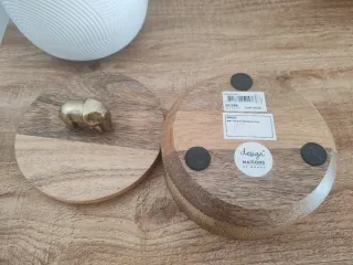 Caja redonda madera Maison du Monde elefante