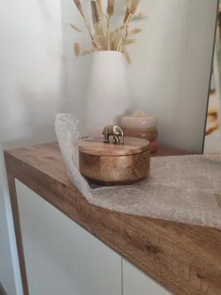 Caja redonda madera Maison du Monde elefante