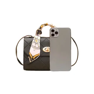 Borsa donna nera con foulard