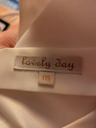 Vestido de comunión niña blanco y rosa