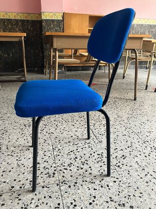 Pack 8 Sillas acolchadas azules
