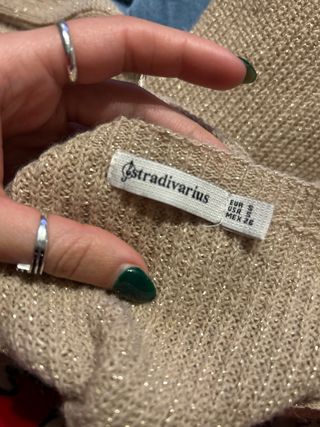 Jersey Stradivarius Brillo Rosa Palo Talla L