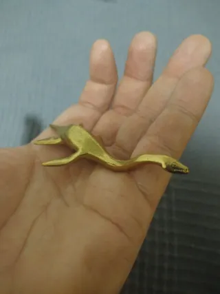 Precioso Plesiosaurio de latón macizo DETALLES