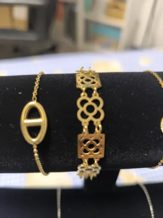 Pulseras Acero Dorado y Plata