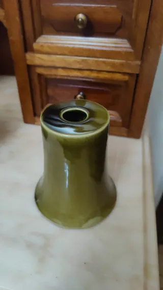 Conjunto cerámica vintage bombonera portavela retr