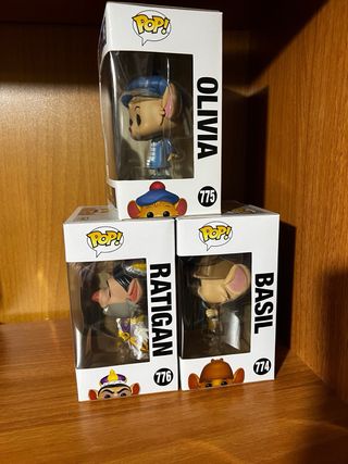 Lote 3 Funkos Disney Great Mouse Detective