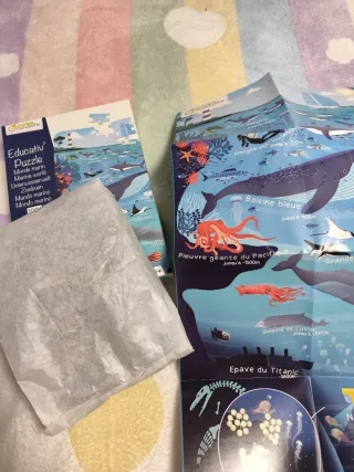 Puzzle Educativo Mundo Marino 100 Piezas