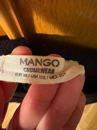 Mono Mango Negro Talla XS Espalda Abierta