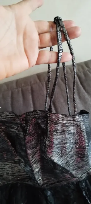 Vestido vintage Negro y Plateado