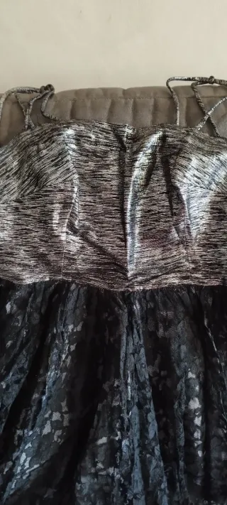 Vestido vintage Negro y Plateado