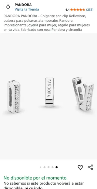 Charm Pandora Reflexions Plata Circonita