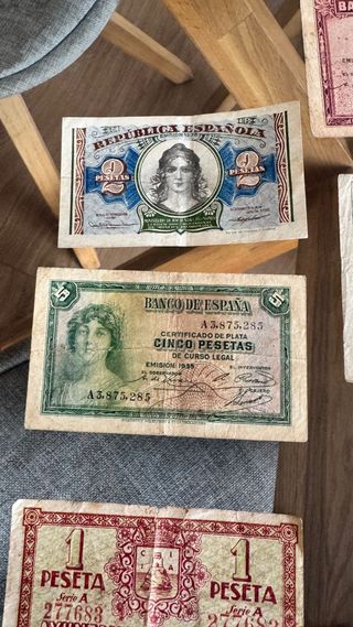 Lote Billetes Antiguos Pesetas Españolas