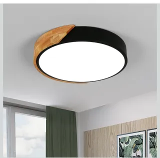 Lámpara LED Metal y Madera