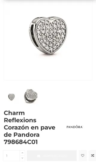 Pandora Reflexions Charm Corazón Brillante