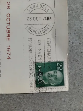 2 Tarjetas Filatélicas Fernando Casablancas 1974