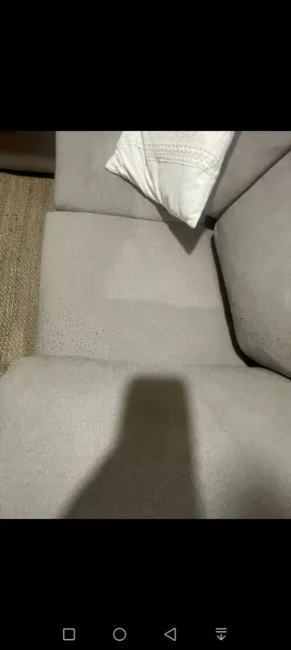 Sofá cheslong beige tela