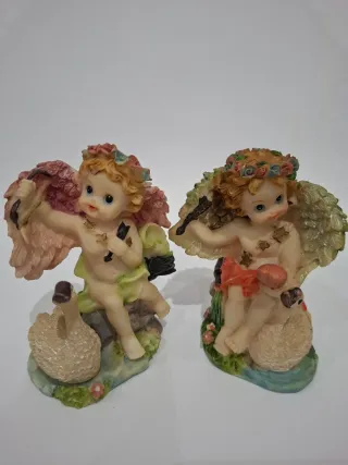 Pareja Figuritas Ángeles Años 80