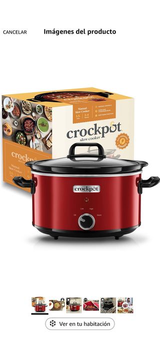 Olla de cocción lenta Crockpot roja