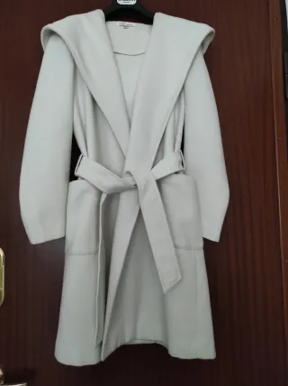Cappotto Anis a vestaglia bianco panna