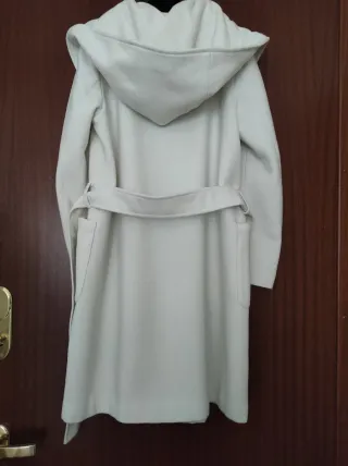 Cappotto Anis a vestaglia bianco panna