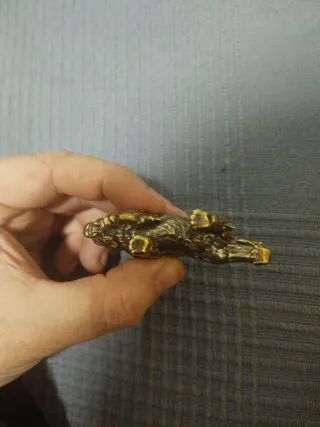 RARO Smilodon tigre dientes de sable latón BELLEZA