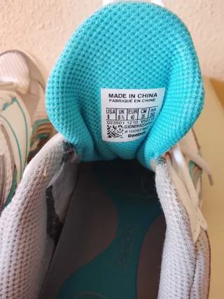 Zapatillas Reebok Blancas y Turquesa