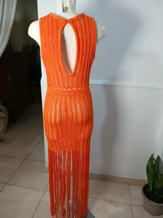 Abito lungo Fracomina Crochet Arancione 42