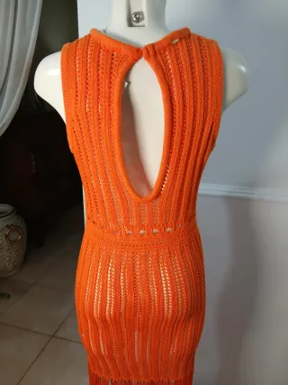 Abito lungo Fracomina Crochet Arancione 42