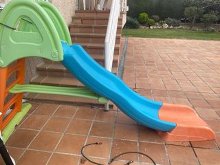Tobogán infantil azul y naranja FEBER
