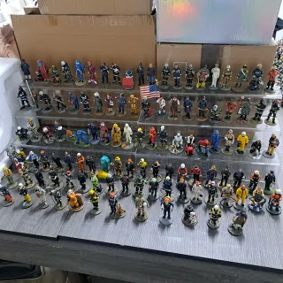 Figuras Bomberos Plomo Colección