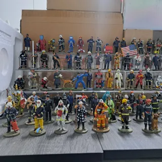 Figuras Bomberos Plomo Colección
