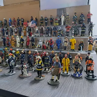 Figuras Bomberos Plomo Colección