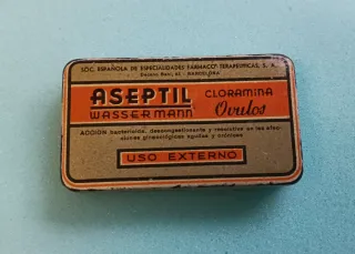 Cajita antigua ASEPTIL CLORAMINA Ovulos