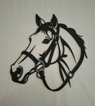 Decorazione murale testa di cavallo in plastica pl