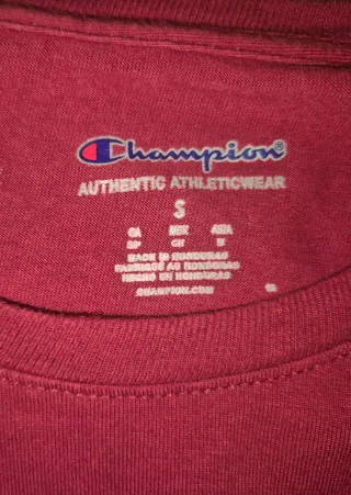 Camiseta Champion Granate Manga Larga - Talla S