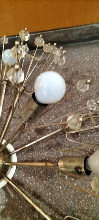 Lámpara de techo Sputnik cristal y metal