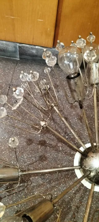 Lámpara de techo Sputnik cristal y metal