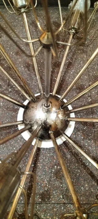 Lámpara de techo Sputnik cristal y metal