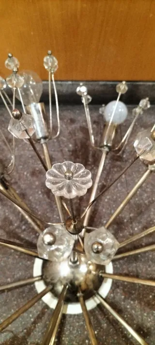 Lámpara de techo Sputnik cristal y metal