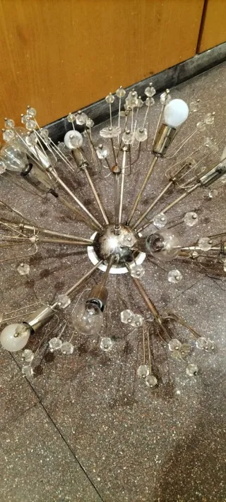 Lámpara de techo Sputnik cristal y metal