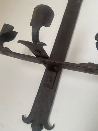Aplique de pared hierro forjado portavelas