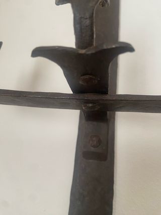Aplique de pared hierro forjado portavelas